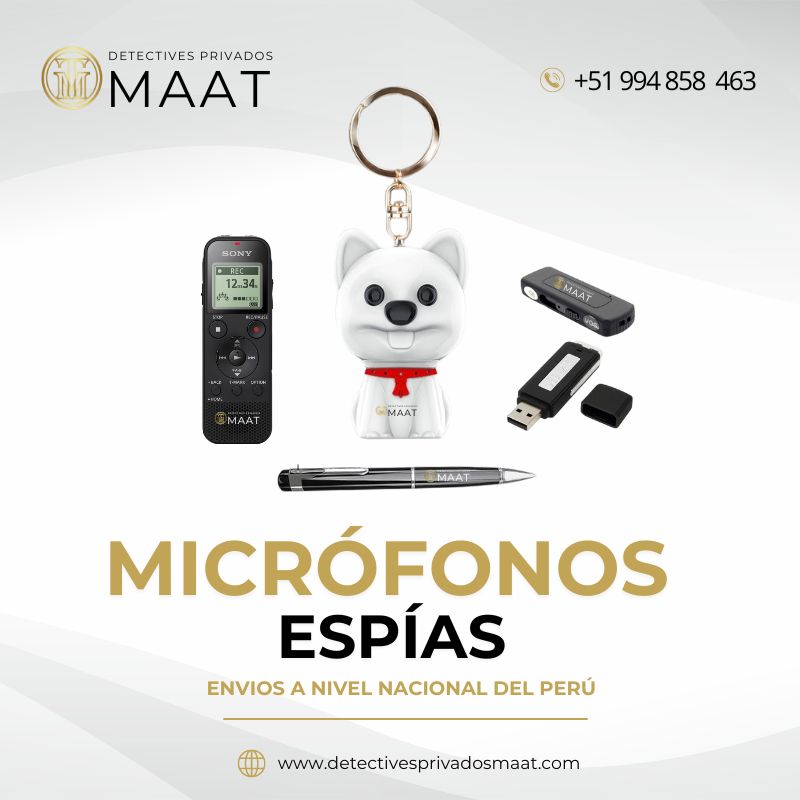 detectives privados en perú - detectives privados maat - microfonos espias
